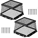Pasimy 2 Pcs 7" L X 7" W X 5" H 3/8 Stainless Steel Vent Guard, Black