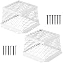 Pasimy 2 Pcs 7" L X 7" W X 5" H 3/8 Stainless Steel Vent Guard, White