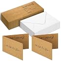 Pasimy 200 Pcs/100 Sets Gift Certificates for Business, 4''x 6'', Farmhouse