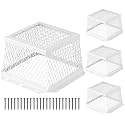 Pasimy 4 Pcs 7" L X 7" W X 5" H 3/8 Stainless Steel Vent Guard, White