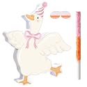 Pasimy One Silly Goose Piñata with Blindfold and Stick Funny Piñata Bundle for Girls Pink Silly Goose Theme Birthday Baby Shower Halloween Party Decorations Game Supplies, 12.20 x 14.80 Inch