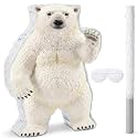 Pasimy Polar Bear Piñata with Blindfold and Bat, 15.75 x 10.31 Inch