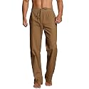 PASLTER Mens Cotton Linen Pants Casual Summer Beach Pants Dress Trousers