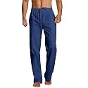 PASLTER Mens Cotton Linen Pants Casual Summer Beach Pants Dress Trousers