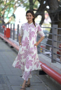 Pasovi Women Two Piece Dress Pink Knee