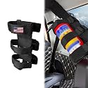 1PC Adjustable Fire Extinguisher Mount Strap, Compatible with Jp Wrangler 1965-2022 JK JKU TJ CJ Gladiator, American Flag Pattern, Fire Extinguisher Mount Holder, Black