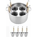 Pasta Cooker Insert Cookware - Stainless Steel Pot with Divider and Colander Strainer for Cooking Pasta, Noodles, and Vegetables-
