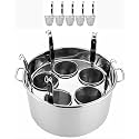 Pasta Cooker Insert Cookware - Stainless Steel Pot with Divider and Colander Strainer for Cooking Pasta, Noodles, and Vegetables-