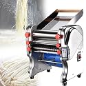 Pasta Maker Stainless Steel Pasta Maker Machine,Electric Pasta Makers Machine,Commercial Dough Roller Machine,with 3/9mm Noodle Cutter FKM200