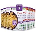 Pasta Zing Farfalle Pasta, Ready in 1 Minute, Fully Cooked Bowtie Pasta, Perfect Al Dente Bite, 14g Protein Per Pouch, Zero Sodium, Non-GMO Microwave Pasta, 7.05oz Pack of 7