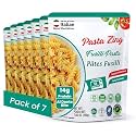 Pasta Zing Fusilli Pasta, Ready in 1 Minute, Fully Cooked Pasta with Perfect Al Dente Bite, 14g Protein & 4g Fiber, Zero Sodium, Non-GMO, Heat & Eat Microwave Pasta, 7.05oz Pack of 7
