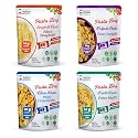 Pasta Zing Ready to Eat Pasta Variety Pack, 7 Pack (3 Spaghetti, 2 Farfalle, 1 Elbow, 1 Fusilli), Fully Cooked Microwave Pasta Ready in 1 Minute, Made from Italian Durum Wheat, Shelf Stable, No Boiling Required