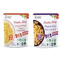 Pasta Zing Variety Pack, 7 Pack (200g Each) – 4 Spaghetti & 3 Farfalle Pasta Packs – Fully Cooked Pasta Ready in 1 Minute – Italian Durum Wheat – Shelf Stable Meal Base