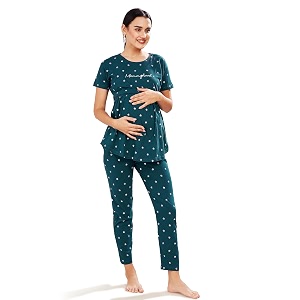 Pastel Clip Women Cotton Star Printed Relaxed