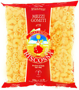 pastificio riscossa mezzi gomiti pasta shell pasta 500 g