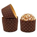 Pastry Chef's Boutique Deluxe Corrugated Panettone Paper Pan Mold - Small - 500gr - 5-1/4" x 3-3/4"- Pack of 6