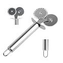 Pastry Pizza Cutter Stainless Steel Double Wheel Multi,Stainless Steel Single/Double Roller Pizza Slicer Wheel Cutters