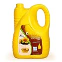 Patanjali Fortified Sunflower Oil Cold Pressed Cooking oil suitable for Cooking & Frying, Nutrient-Rich & Cholesterol Free Cooking Oil for Everyday Use, 5L Jar