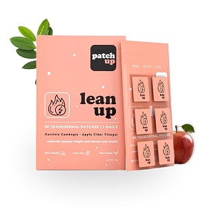 lean up  apple cider vinegar acv patches  gut and weight management  improves digestion  boosts metabolism  reduces cravings and bloating standard 9000