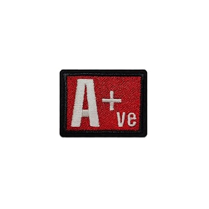 patched up blood group a positive embroidered patches  durable embroidery sticker  sew on patch for jackets jeans bags  decorative cloth badge for biker military travel 21 x 17 inch