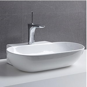 patdo wash basin countertop  tabletop ceramic bathroom sink  wash basin over counter  wash basin for bathroom resturent living room lomfi 224 x 157 x 5 inch