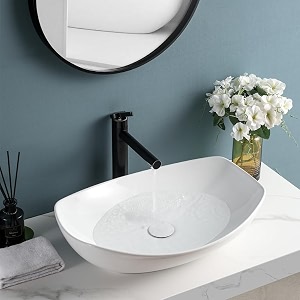 wash basin countertop  tabletop ceramic bathroom sink  wash basin over counter  wash basin for bathroom resturent living room concer 212 x 153 x 5 inch