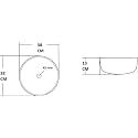 Wash Basin Countertop | Tabletop Ceramic Bathroom Sink | Wash Basin Over Counter | Wash Basin For Bathroom, Resturent, Living Room (APTD10)