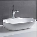 Patdo Wash Basin Countertop | Tabletop Ceramic Bathroom Sink | Wash Basin Over Counter | Wash Basin For Bathroom, Resturent, Living Room (Lomfi, 22.4 x 15.7 x 5 Inch)