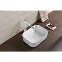 Wash Basin Countertop | Tabletop Ceramic Bathroom Sink | Wash Basin Over Counter | Wash Basin For Bathroom, Resturent, Living Room (Rolex, 15.7 x 11.8 x 5.5 Inch)