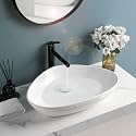 Wash Basin Countertop | Tabletop Ceramic Bathroom Sink | Wash Basin Over Counter | Wash Basin For Bathroom, Resturent, Living Room (Berman, 22.6 x 1 5.7 x 4.7 Inch)