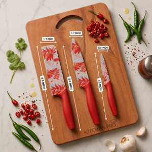 Patel 3 PC RED KNIFE SET WITH