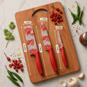 Patel 3 PC RED KNIFE SET WITH