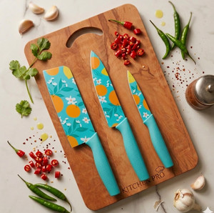 Patel Wooden Chopping Cutting Board With 3