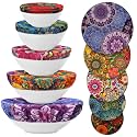 Patelai 10 Pcs Bowl Covers Reusable in 5 Size Fabric Stretch Dish Covers