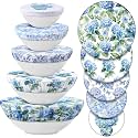 Patelai 10 Pcs Bowl Covers Reusable in 5 Size Fabric Stretch Dish Covers