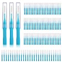 Patelai 100 Interdental Brush Set, Light Blue