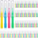 Patelai 100 Interdental Brush Set, Light Blue, Pink, Yellow, Light Green