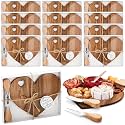 Patelai 12 Set Bridal Shower Game Prize Heart Cheese Board, Acacia Color