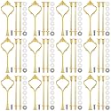 Patelai 12 Sets 3 Tiered Tray Hardware Kit,Simple,Gold