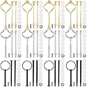 Patelai 12 Sets 3 Tiered Tray Hardware Kit,Cute,Black, Silver, Gold