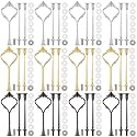 Patelai 12 Sets 3 Tiered Tray Hardware Kit,Simple,Black, Silver, Gold