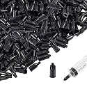 Patelai 1500 Pack Black Precision Dispensing Black Tip Caps for Craft & Industrial Use