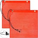 Patelai 2 Pcs 18x18 Inch Safety Warning Flags Orange for Trailer Truck