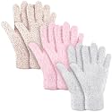 Patelai 3 Pairs Microfiber Dusting Gloves for Plants Leaf, Large