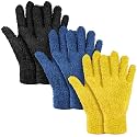 Patelai 3 Pairs Microfiber Dusting Gloves for Plants Leaf, Small
