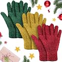 Patelai 3 Pairs Microfiber Dusting Gloves for Plants Leaf, Small
