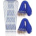Patelai 300 Pcs Breakaway Lanyards Bulk Nylon ID Badge Holder with J Hook for Back to School Student Teacher Classroom (Blue)