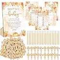 Patelai 321 Pcs Baby Shower Games Supplies, Watercolor Pumpkin