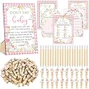 Patelai 321 Pcs Baby Shower Games Supplies, Pink Silly Goose