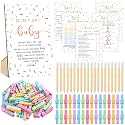 Patelai 322 Pcs Baby Shower Games Don't Say Baby Sign Clothespins Cards